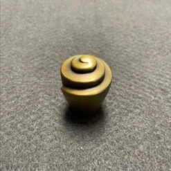 Liberty 1-1/16" Heavy Scroll Knob Tumbled Antique Brass