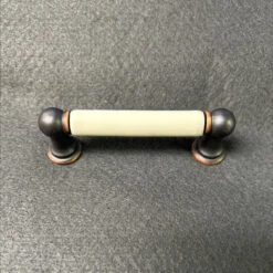Liberty 3" Ceramic Insert Pull Almond With Bronze With Copper Highlights