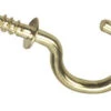 1 1/2" Cup Hook W/ Shoulder Brass Plated (100 PER BAG)
