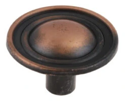 1-1/4" Hubcap Knob Antique Copper