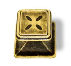 Liberty 1-1/4" Southwestern Cross Etched Knob Hammered Old Brass