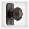 Liberty 1-1/4" Iron Craft Knob With Backplate Statuary Bronze