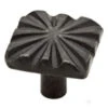 Liberty 1-1/4" HomeGrown Star Pattern Knob Black Iron