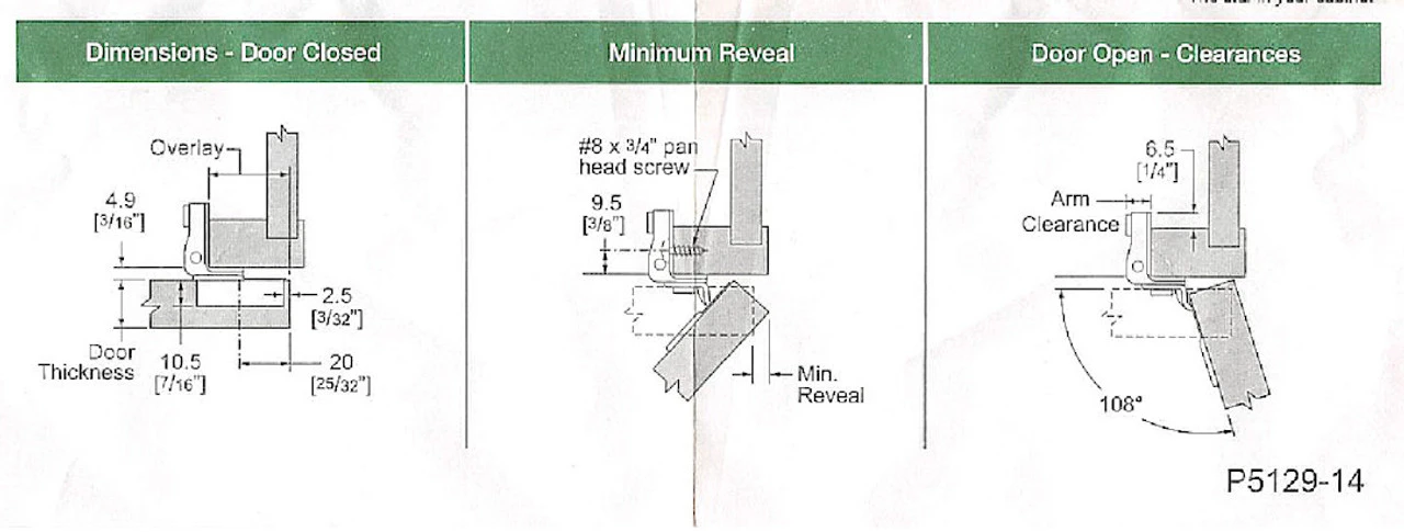 1-1/2" Overlay 3-Way Adjust Compact Hinge Grass Tech 864-02902-15 2 1-1/2" Overlay 3-Way Adjust Compact Hinge Grass Tech 864-02902-15 - Image 2