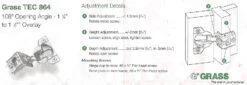 1-1/2" Overlay 3-Way Adjust Compact Hinge Grass Tech 864-02902-15 10 1-1/2" Overlay 3-Way Adjust Compact Hinge Grass Tech 864-02902-15 -D'Lawless Hardware Shop 1 1 4 to 1 1 2 overlay compact hinge grass tech 864 4 29703.1659459926
