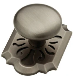 Liberty 1-3/8" Augustine Knob With Backplate Heirloom Silver