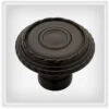 Liberty 1-3/8" Rustique Laurel Knob Dark Oil Rubbed Bronze