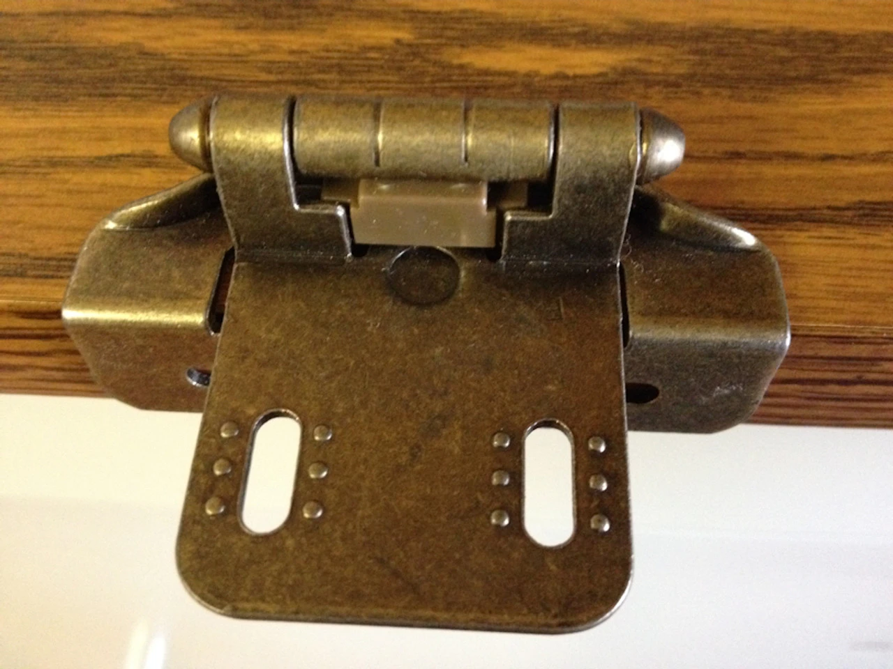 Amerock 1/4" Overlay Self-Closing Hinge - Antique Brass SCH-102-AB 2 Amerock 1/4" Overlay Self-Closing Hinge - Antique Brass SCH-102-AB - Image 2