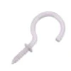 1" Cup Hook W/Shoulder White Epoxy (100 PER BAG)