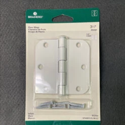 (5-pack) 3-1/2" Hinge 5/8" Radius Round Corner White