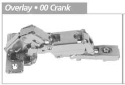 Liberty 165 Degree Easy Clip Hinge Half-Overlay 08 Crank H16013-NP-A