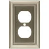 Franklin Brass Architectural Single Duplex Wall Plate Satin Nickel