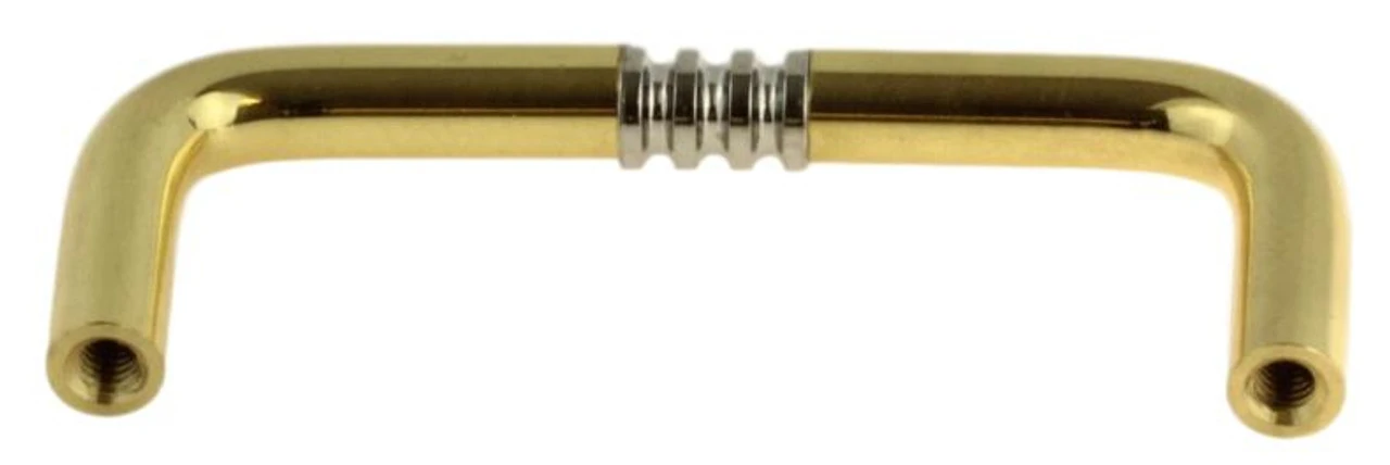 Amerock 3" Polished Chrome Turned Center Wire Pull Solid Polished Brass 2 Amerock 3" Polished Chrome Turned Center Wire Pull Solid Polished Brass - Image 2