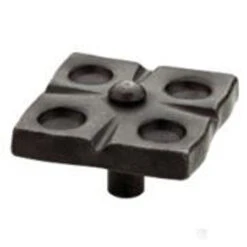 Liberty 2" HomeGrown Flower Rosette Knob Black Iron