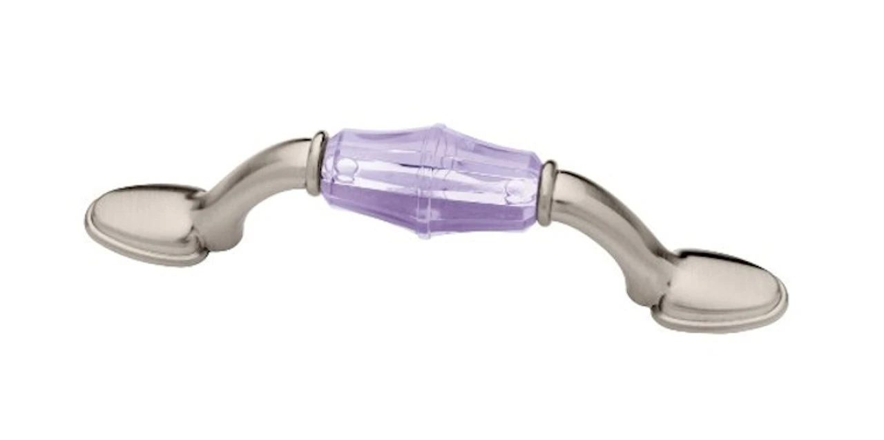 (2 Pack) 3" Pull Lavender With Satin Nickel 1 (2 Pack) 3" Pull Lavender With Satin Nickel