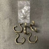 5 Pack Hooks Small 1 3/8 X1 1/4" Antique Brass