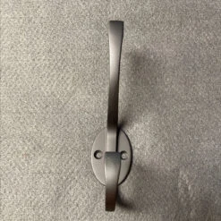 Two Prong Hook Matte Black 5 12/16 X 2 11/16"