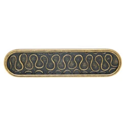 (25-Pack) 3" Flat Oblong Pull Weathered Brass