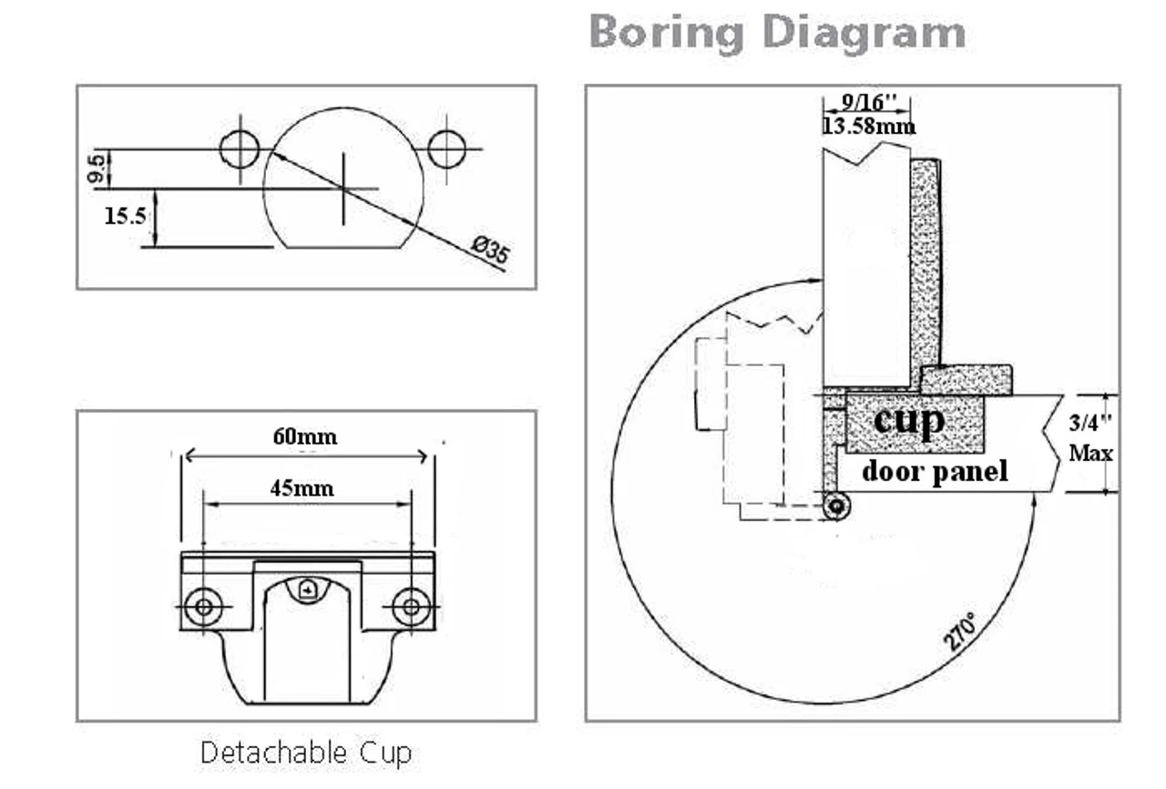 270 Degree Hinge Commercial Quality DL-C1290-NP 6 270 Degree Hinge Commercial Quality DL-C1290-NP - Image 6