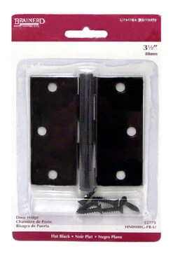 Liberty 3 1/2" Flat Black Square Corner Door Hinge LQ-HN0008G-FB-U