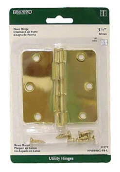 Liberty 3 1/2" Polished Brass 1/4" Radius Door Hinge
