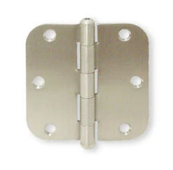 Liberty 3 1/2" Solid Brass Secure Door Hinge - Brushed Satin Nickel 5/8" Radius LQ-B112XCC-BSN-C