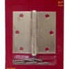 Liberty 3-1/2" Square Corner Hinge & Screws - Brushed Satin Nickel LQ-B106XCD-BSN-U