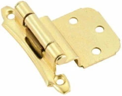 Amerock Pair 3/8" Inset Self Closing Hinge - Brass Plated (BP7928-3)