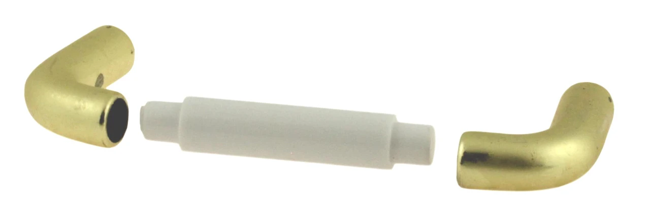 Amerock 3" White Ceramic Center Pull Brass Plated 2 Amerock 3" White Ceramic Center Pull Brass Plated - Image 2