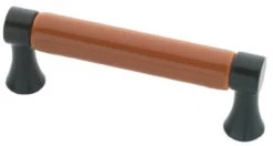 Liberty 3" Terra Cotta Ceramic Insert Pull Flat Black