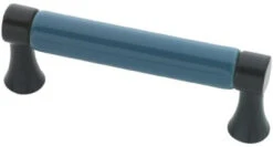 Liberty 3" Southwestern Turquoise Ceramic Insert Pull Flat Black