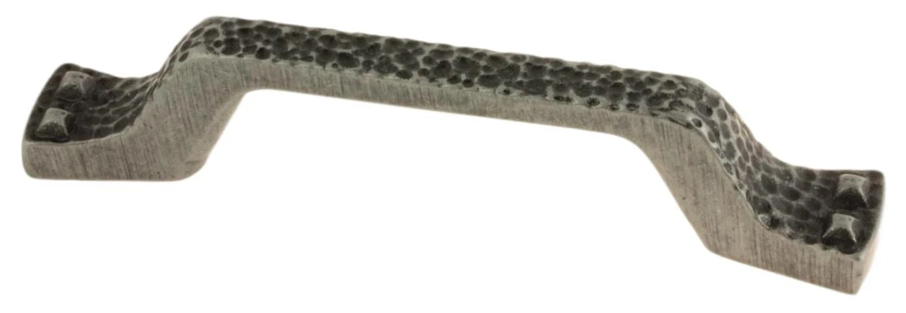 3" Rustic Pull With Faux Nails Hammered Antique Pewter 1 3" Rustic Pull With Faux Nails Hammered Antique Pewter