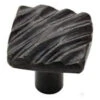 Liberty 1-1/8" HomeGrown Diagonal Lines Knob Black Iron