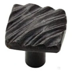 Liberty 1-1/8" HomeGrown Diagonal Lines Knob Black Iron