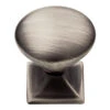 Liberty 1-1/4" North Hampton Square Base Knob Heirloom Silver