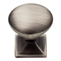 Liberty 1-1/4" North Hampton Square Base Knob Heirloom Silver