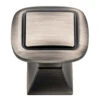 Liberty 1-1/4" North Hampton Square Knob Heirloom Silver