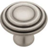 Liberty 1-1/2" Betsy Fields Ringed Knob Brushed Satin Pewter