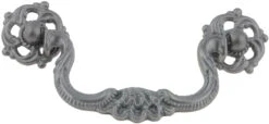 3-1/2" Baroque Bail Pull Satin Pewter