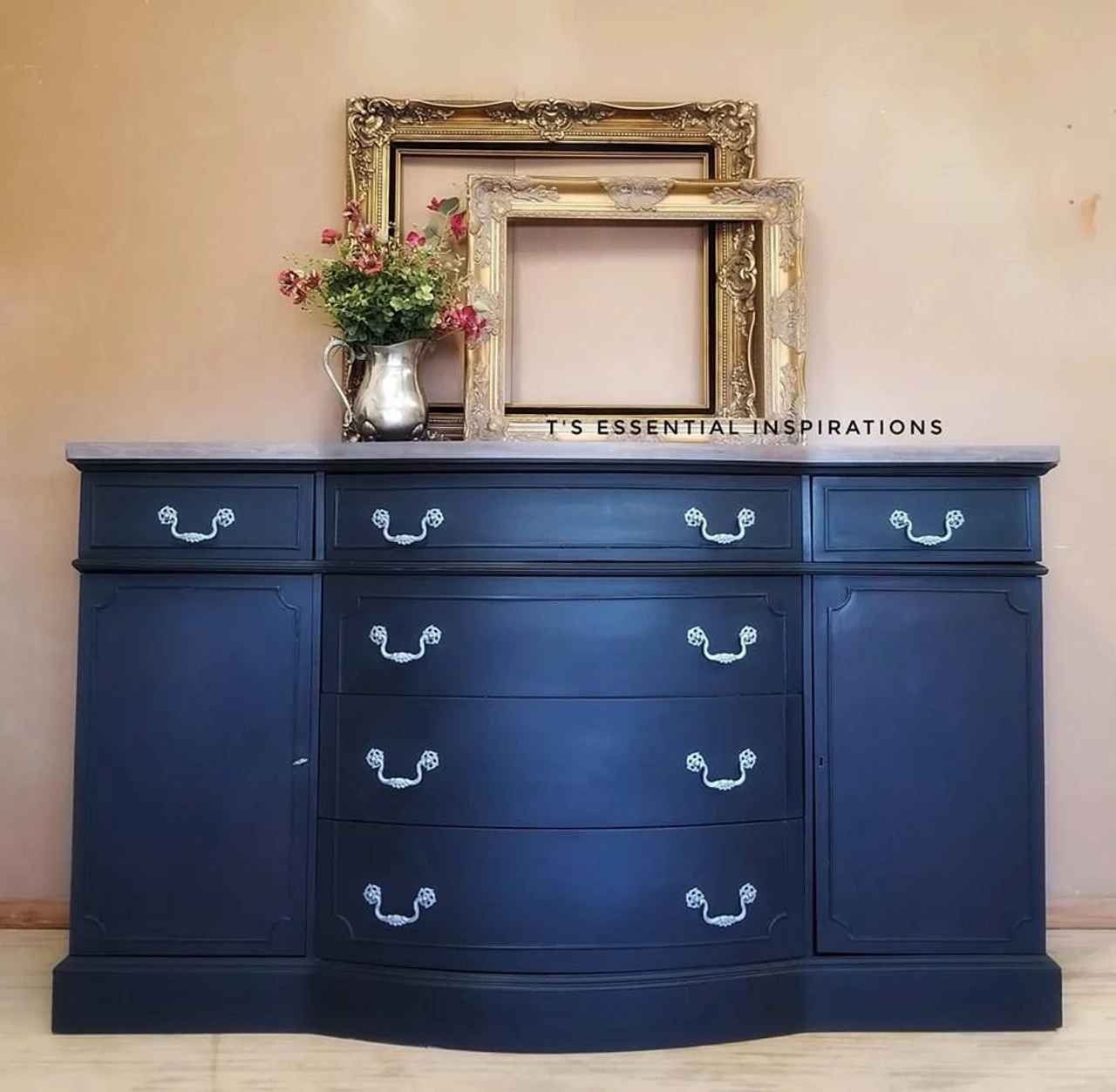 3-1/2" Baroque Bail Pull Satin Pewter 8 3-1/2" Baroque Bail Pull Satin Pewter - Image 8