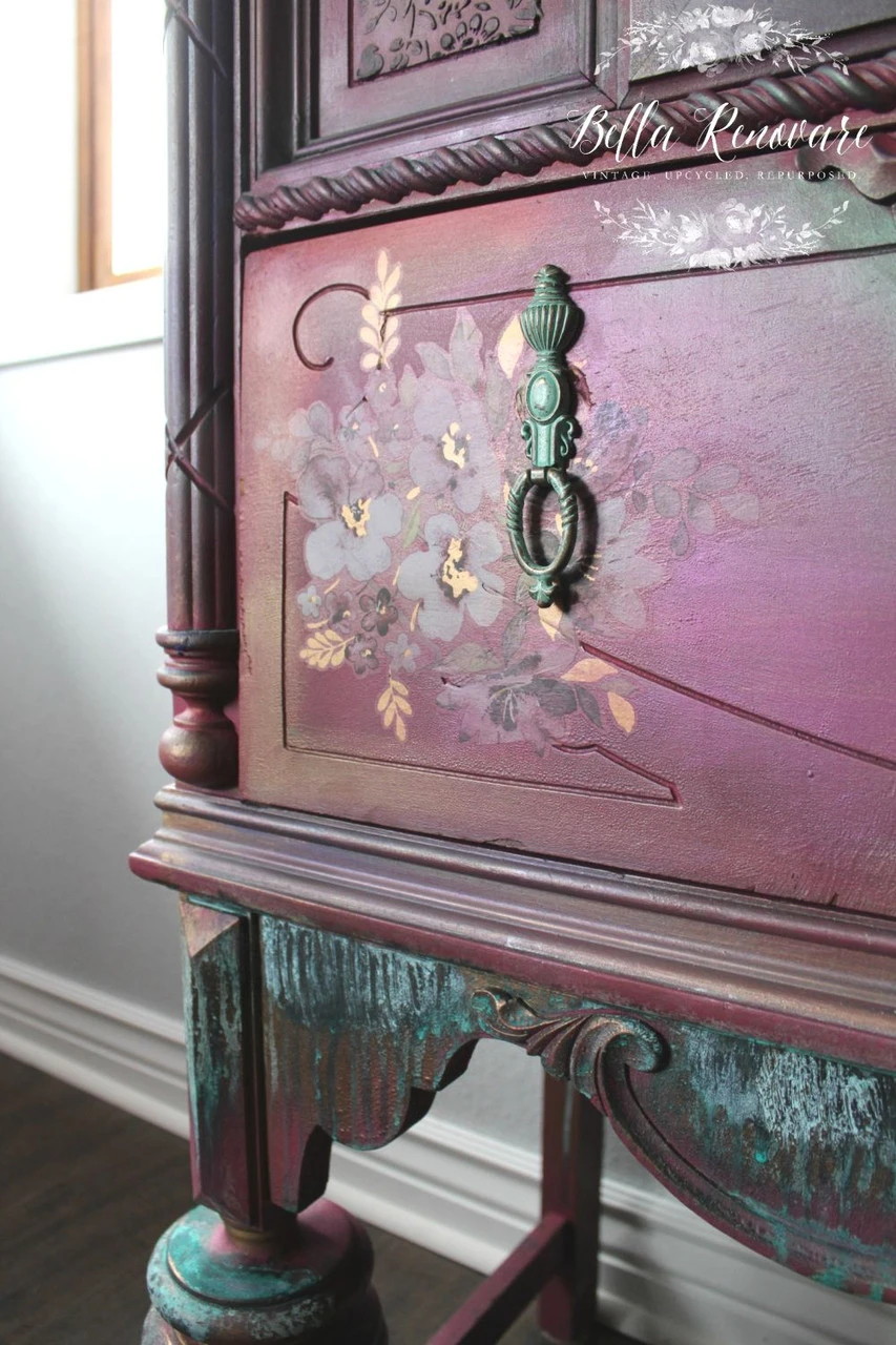 4-1/2" Single Mount Crowned Ring Pull Antique Verdigris 5 4-1/2" Single Mount Crowned Ring Pull Antique Verdigris - Image 5