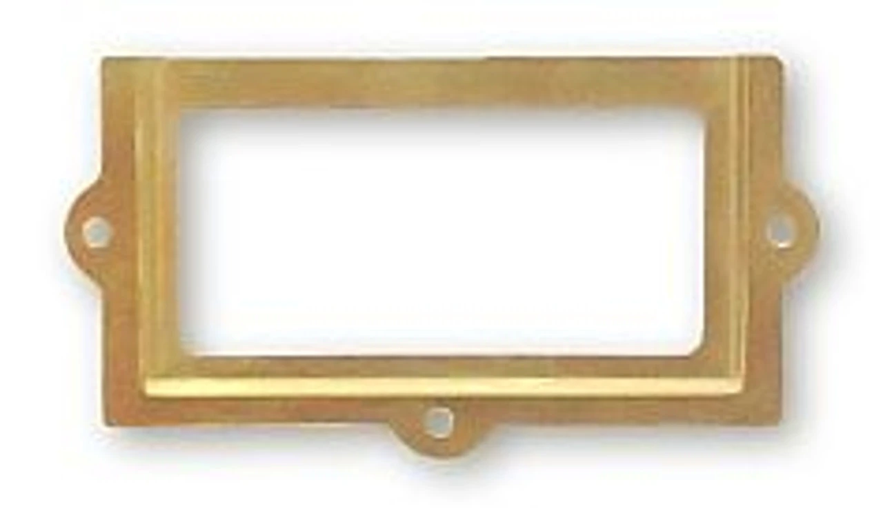 Liberty (4 Pack) Cabinet Label Holders 1-3/8" X 2-5/8" Brass Plated With Nails 1 Liberty (4 Pack) Cabinet Label Holders 1-3/8" X 2-5/8" Brass Plated With Nails