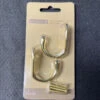 Liberty (2-Pack) Single Prong Robe Hook Brass Plated
