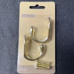 Liberty (2-Pack) Single Prong Robe Hook Brass Plated