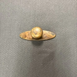 1-3/16" Mushroom Knob With Backplate Distressed Antique Brass