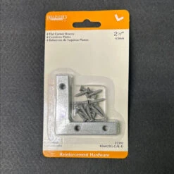 (4-Pack) 2-1/2" Flat Corner Braces Galvanized