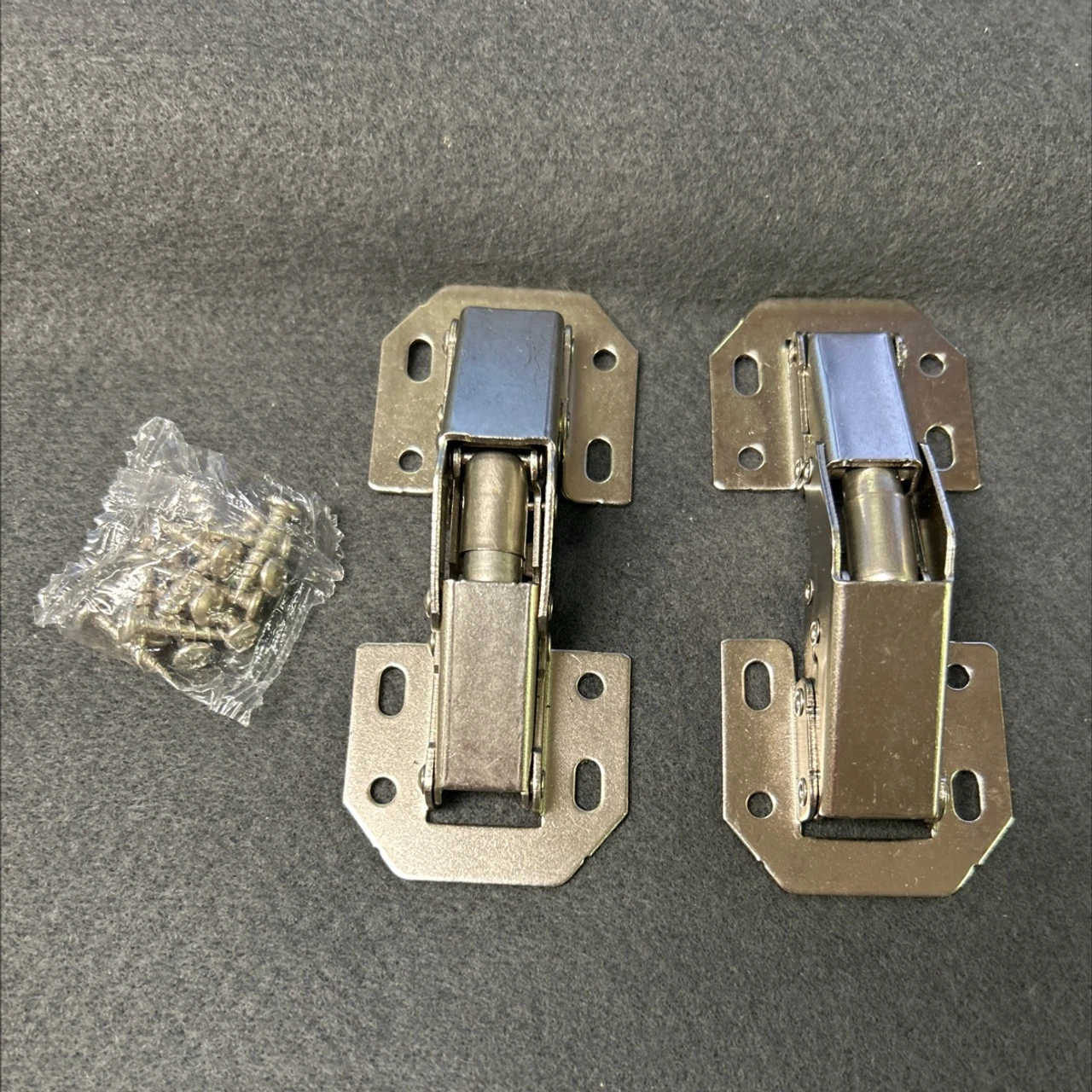 Pair Of Non-Mortise Concealed Spring Hinge Nickel Plated 2 Pair Of Non-Mortise Concealed Spring Hinge Nickel Plated - Image 2