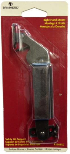 Liberty 50 Pound Safety Lid Support - Right Hand - Bronze Distressed- 6"
