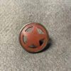 1-1/2" Star Knob Maroon Leather With Black