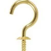 7/8" Solid Brass Cup Hook - 36 Pack
